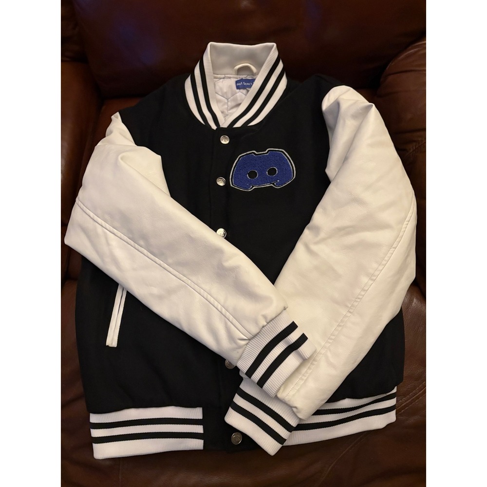 Discord‎ "Wumpus Nation of Gaming Varsity Jacket Not Stan's Jacket Black Mens S